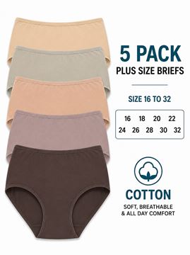 Immagine di 5 PACK COTTON BRIEFS ALL DAY COMFORT MUTLI COLOURS
